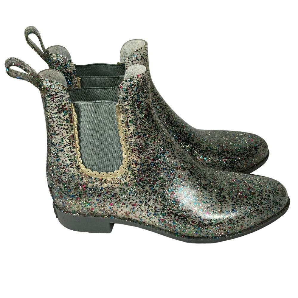 JACK ROGERS Sally Glitter Rain Ankle Boots Size 8